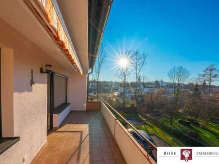 Schön geschnittene 3-Zimmer Wohnung mit großem West-Balkon und Garage in zentrumsnaher Lage