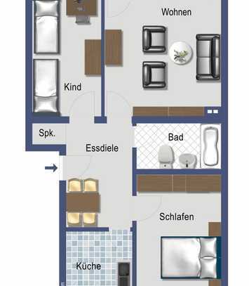 Vermietete und sanierte Eigentumswohnung zur Kapitalanlage mit Balkon - provisionsfrei