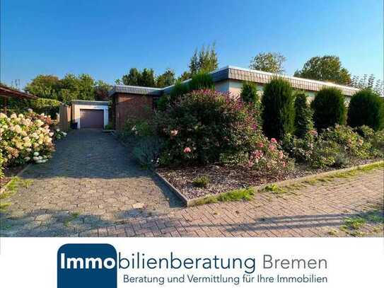 Barrierefreier Bungalow mit zwei Terrassen und Garage