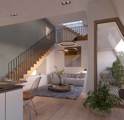 Stilvolles 4-Zimmer-Loft mit Aufdachterrasse und großem Wohnbereich