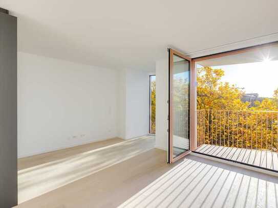 Moderne Neubau-Balkonwohnung mit Weitblick und Ausnahme-Architektur