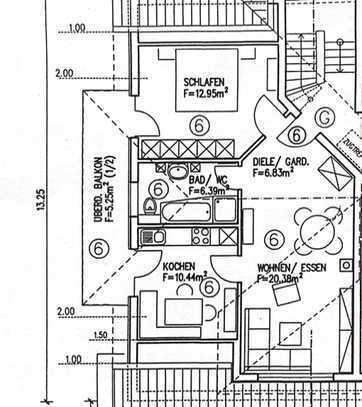 Charmante Dachgeschosswohnung mit großem Südwestbalkon und viel Licht in ruhiger Lage