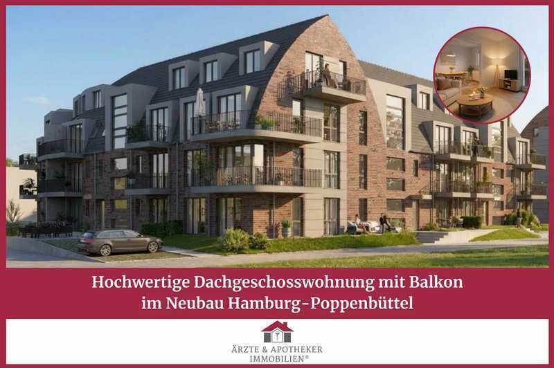 Hochwertige Dachgeschosswohnung mit Balkon im Neubau Hamburg-Poppenbüttel