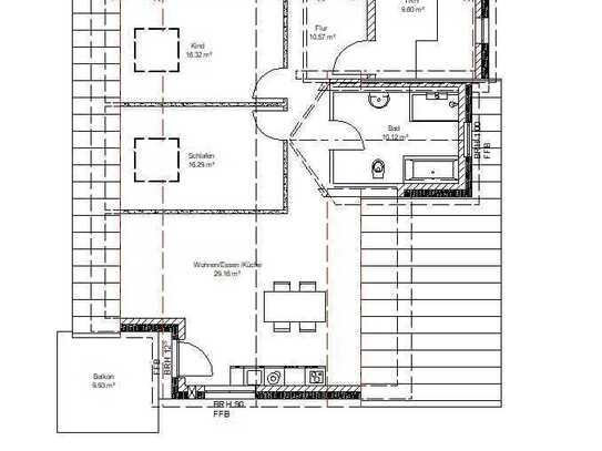 Geschmackvolle 3-Zimmer-Dachgeschosswohnung mit gehobener Innenausstattung mit Balkon in Rodgau