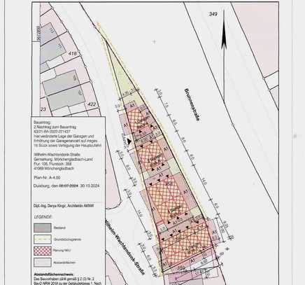 Bebautes Gewerbegrundstück mit 15 geräumige Neubau-Garagen in 41069 Mönchengladbach