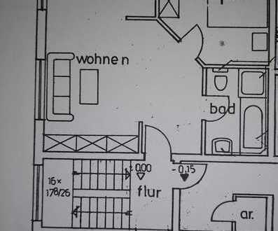 Geräumige 1-Zimmer-Hochparterre-Wohnung zur Miete in Lindlar