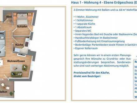 Elegante 2-Zimmer-Wohnung mit Balkon und 68 m² Wohnfläche!