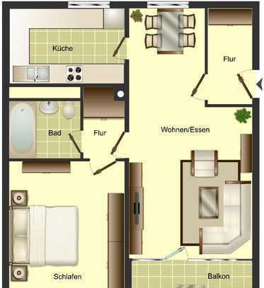 Demnächst frei! 2-Zimmer-Wohnung in Ratingen West