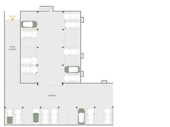 Einzelstellplatz in Tiefgarage modernisiert (kein Duplex)