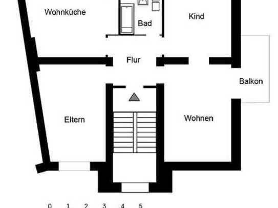 Ruhig gelegene 3,5 Zimmer Wohnung mit Wohnküche und 2 Balkonen