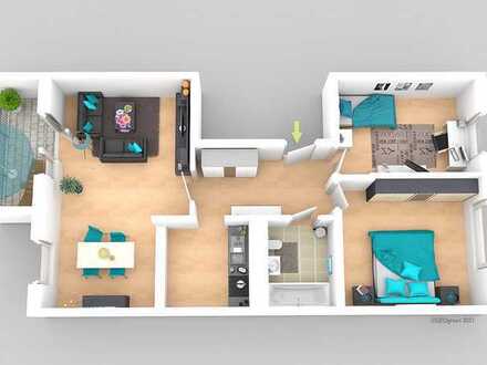 3-Zimmerwohnung mit Balkon, saniert