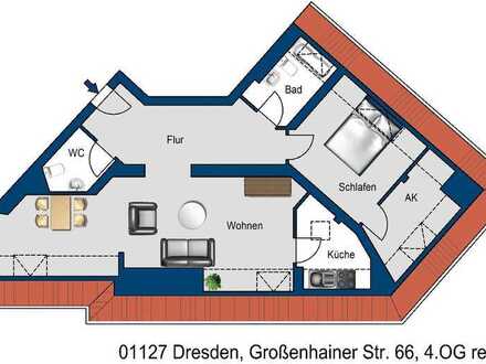 Individuelle Dachgeschoßwohnung im Altbau