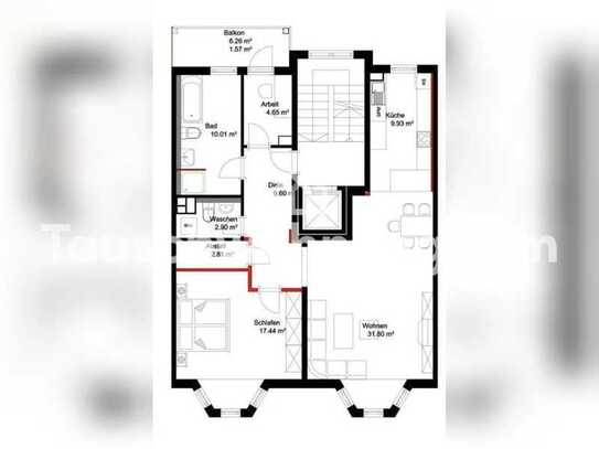 Tauschwohnung: Biete geräumige 2,5 Zimmer Wohnung in Bilk