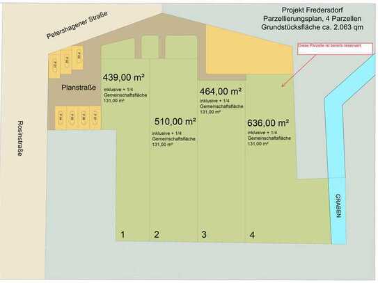 In Fredersdorf Parzellierte Grundstücke