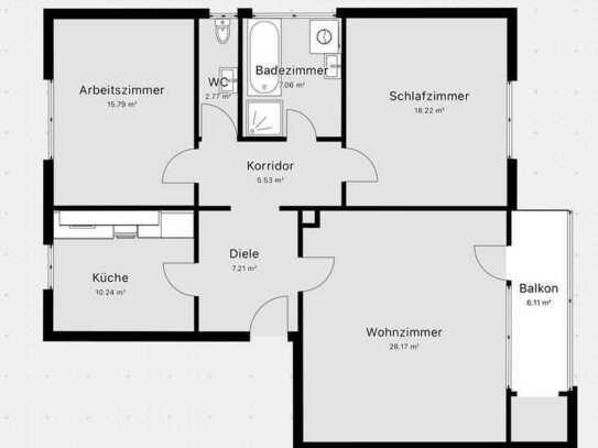 Provisionsfrei - 3-Zimmer-Wohnung mit Balkon und EBK in Titisee-Neustadt