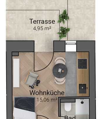 Moderne 1-Zimmer-Wohnung im Herzen des Frankfurter Westends zu vermieten!
