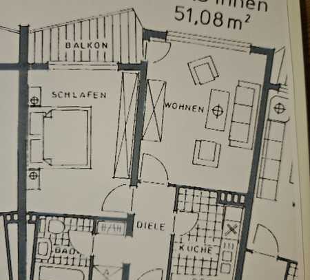 Gemütliche 2-Zimmer-Hochparterre-Wohnung mit Balkon in Neuss