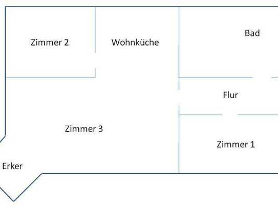 Ruhige Wohnung mit Küche, Bad mit Badewanne und separater Dusche