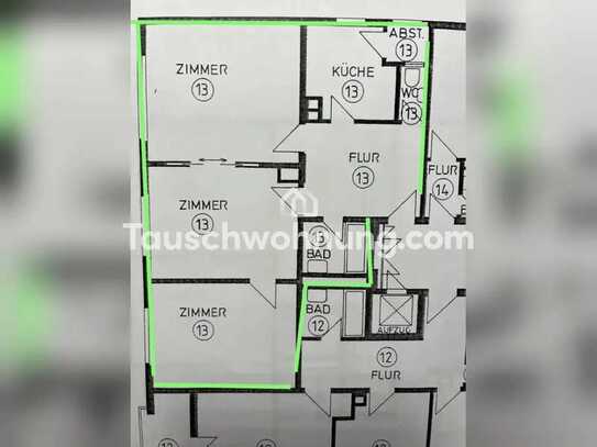 Tauschwohnung: 3 Zimmer Wohnung in Stuttgart-West