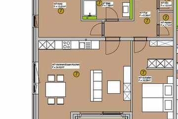 Helle 3,5 Zimmer Wohnung mit EBK und 2 Stellplätzen im modernen Neubau