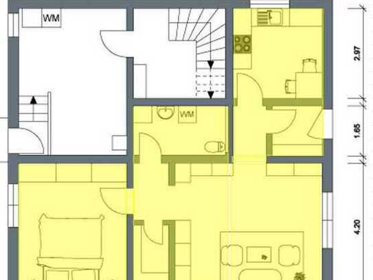 Attraktive und gepflegte 2,5-Raum-EG-Wohnung mit kleiner Terrasse