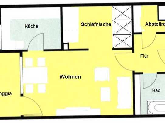 Wunderschöne 1,5-Zimmer-Wohnung mit Loggia in München Bogenhausen. Ruhig, Grün, Verkehrsgünstig