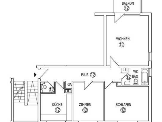 3-Zimmer-Wohnung mit Balkon in Hanau