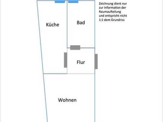 1-Zimmer-Altbau-Wohnung mit separater Küche in Uni-Nähe