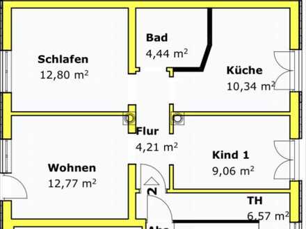 Helle 3ZKDB Wohnung in St.Goar-Werlau, ~60qm, Fußbodenheizung