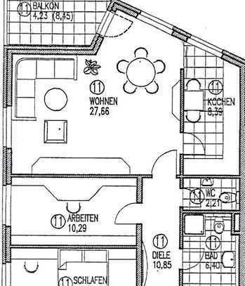 Stilvolle, gepflegte 3-Zimmer-City-Wohnung mit Balkon und Aufzug