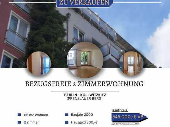 bezugsfreie 2 Zimmer Eigentumswohnung in Berlin-Kollwitzkiez