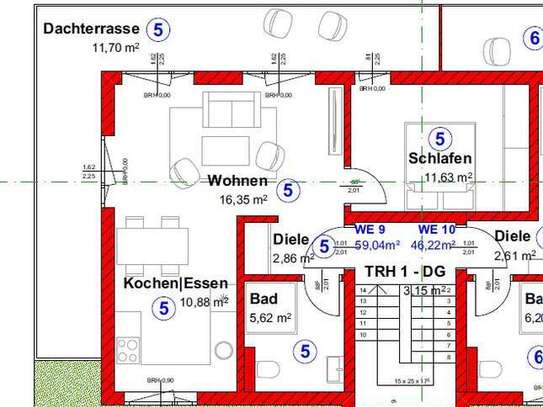 neu erstellte 2 Zimmerwohnung mit großer Terrasse - Erstbezug 870,00 warm