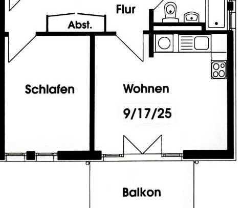 29.10.2024 - 15.01.2025 VOLLMÖBLIERT 2-Zimmer-Wohnung mit Balkon und Einbauküche in Maintal