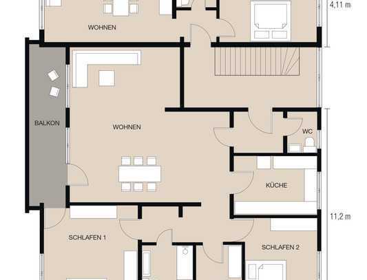 Erstbezug nach Sanierung & Renovierung - vier Zimmer, Balkon, Einbauküche, Stellplatz, Keller