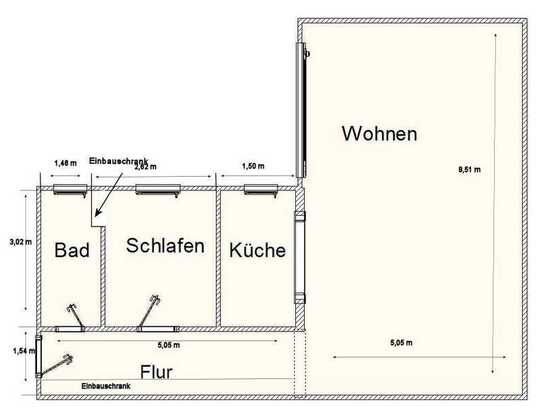 Schöne, helle, ruhige 2-Zi-Altbau-Whg in Berlin-Wilmersdorf