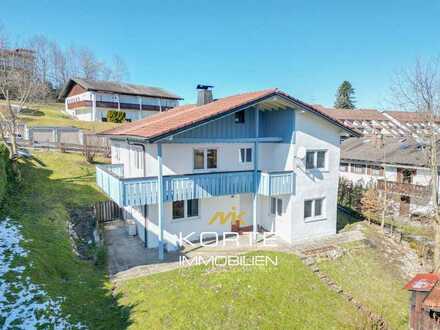Kleines Einfamilienhaus 
 mit PANORAMA - BERGBLICK in 
 Oberreute im Allgäu