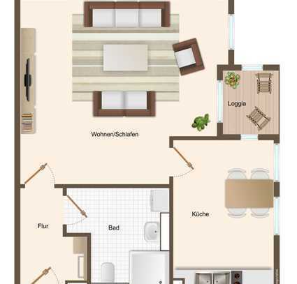 1-Zimmer-Wohnung mit Naturflair nähe Klinikum Fürth