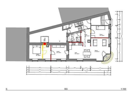 Sonnige, ruhig 4 Zimmer Wohnung, nahe Innenstadt