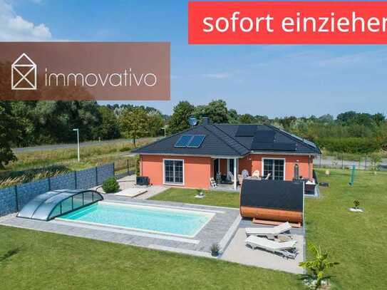 Endlich Zuhause...Bungalow mit Pool und Sauna in Bad Schmiedeberg