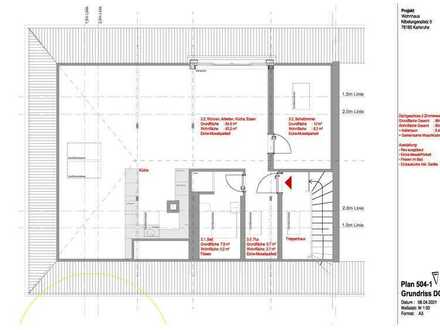 Attraktive 2-Zimmer-Dachgeschosswohnung mit Einbauküche in Karlsruhe