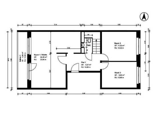 4 Raum Maisonette Eigentumswohnung zum Verkauf