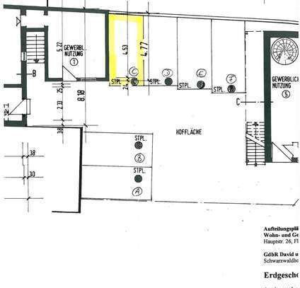 Pkw-Stellplatz im Zentrum von Gaggenau zu vermieten