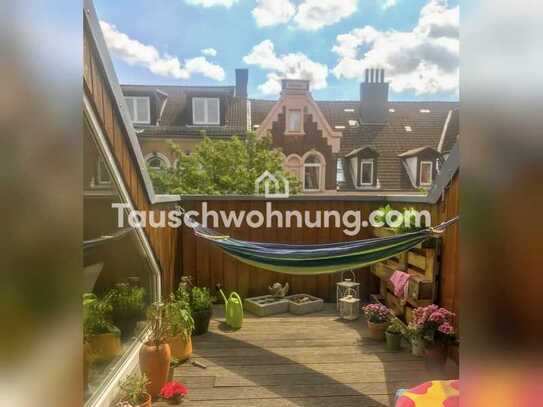 Tauschwohnung: Sonnige Dachgeschosswohnung auf Lister Meile