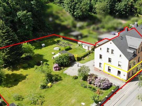 Erstbezug nach Sanierung! Schicke, 98 m² große 3-Zi.-Whg. mit Gartennutzung & PKW-Stellplatz in Aue