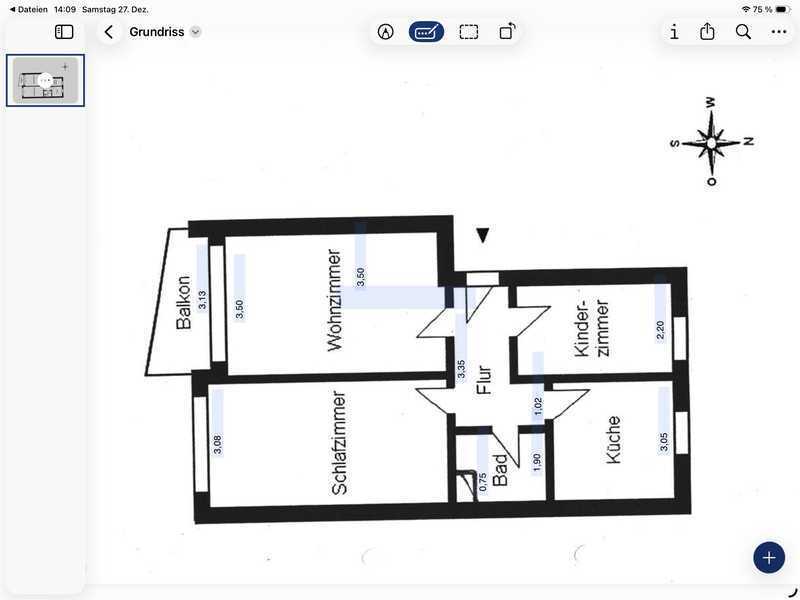 Freie 2,5-Zimmer-Wohnung mit Balkon in zentraler Lage 1 Monat ohne Maklercourtage