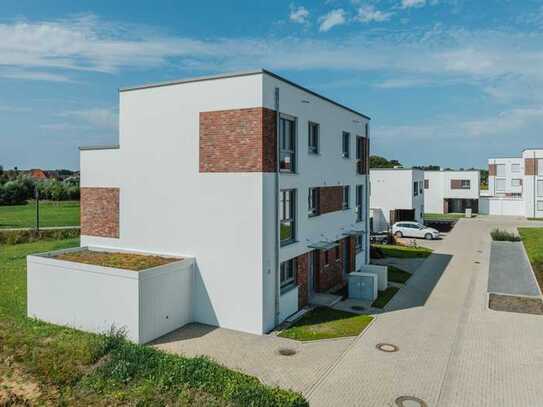 Energieeffiziente Doppelhaushälfte mit Blick in den Auenpark