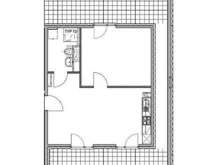 Helle 2-Zimmer-Dachgeschoss-Wohnung mit 2 Dachterrassen ohne Dachschrägen - Erstbezug im Neubauobjek