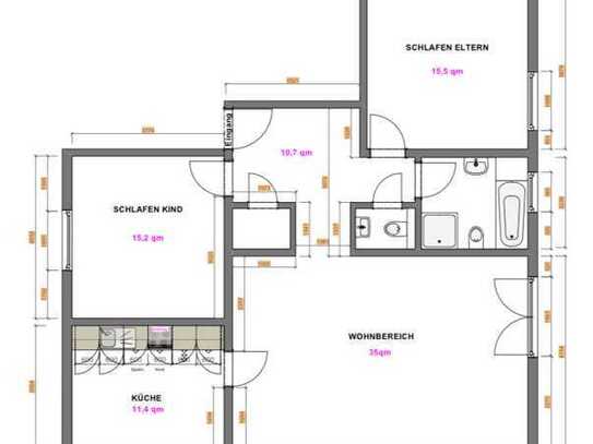 Erstbezug mit Balkon und Einbauküche: Geschmackvolle 3-Raum-Wohnung in Ebhausen