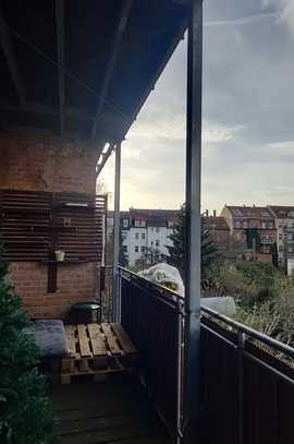 Schöne 1-Raum-Wohnung mit Balkon und EBK in der Andreasvorstadt