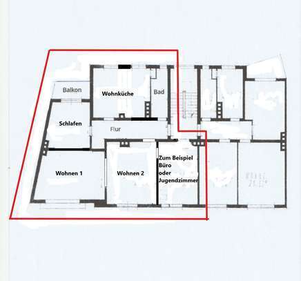 Ansprechende 4-Zimmer-Wohnung in Hannover mit großer Wohnküche, Balkon und möglicher Gartenbenutzung